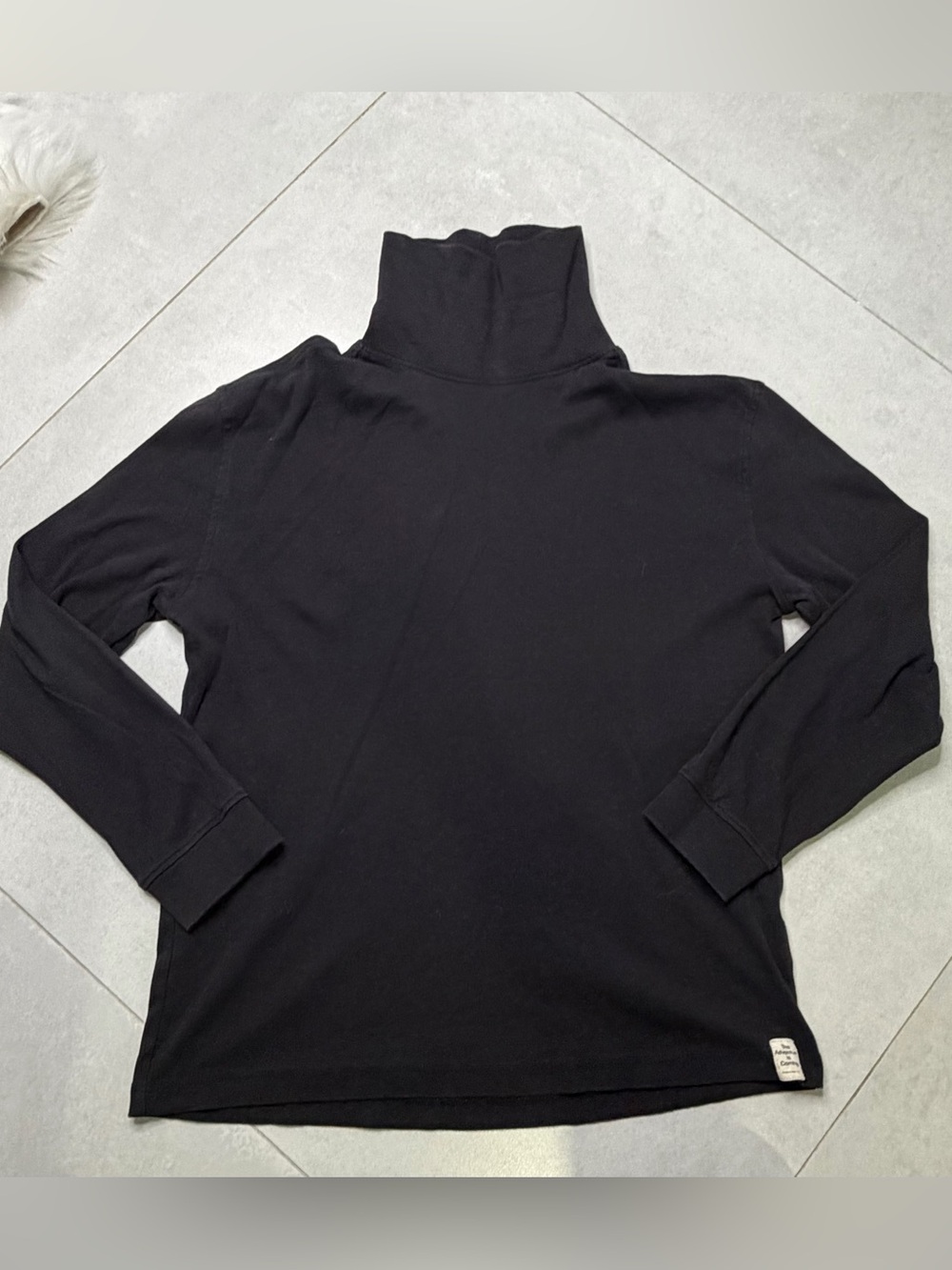 Zara Boys Turtleneck Long Sleeve Shirt Black Size 11-12 Yr 152 cm Layering Tee